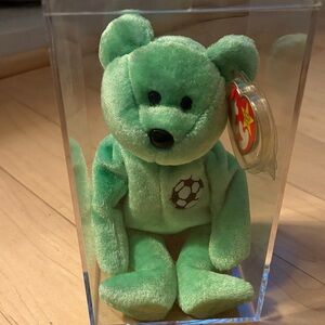 Ty Green Soccer Bear Stuffed Animal
